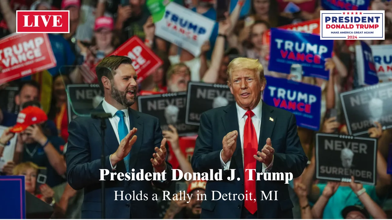 Trump Rallies in Detroit, Michigan