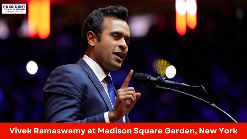 Vivek Ramaswamy at Madison Square Garden, New York